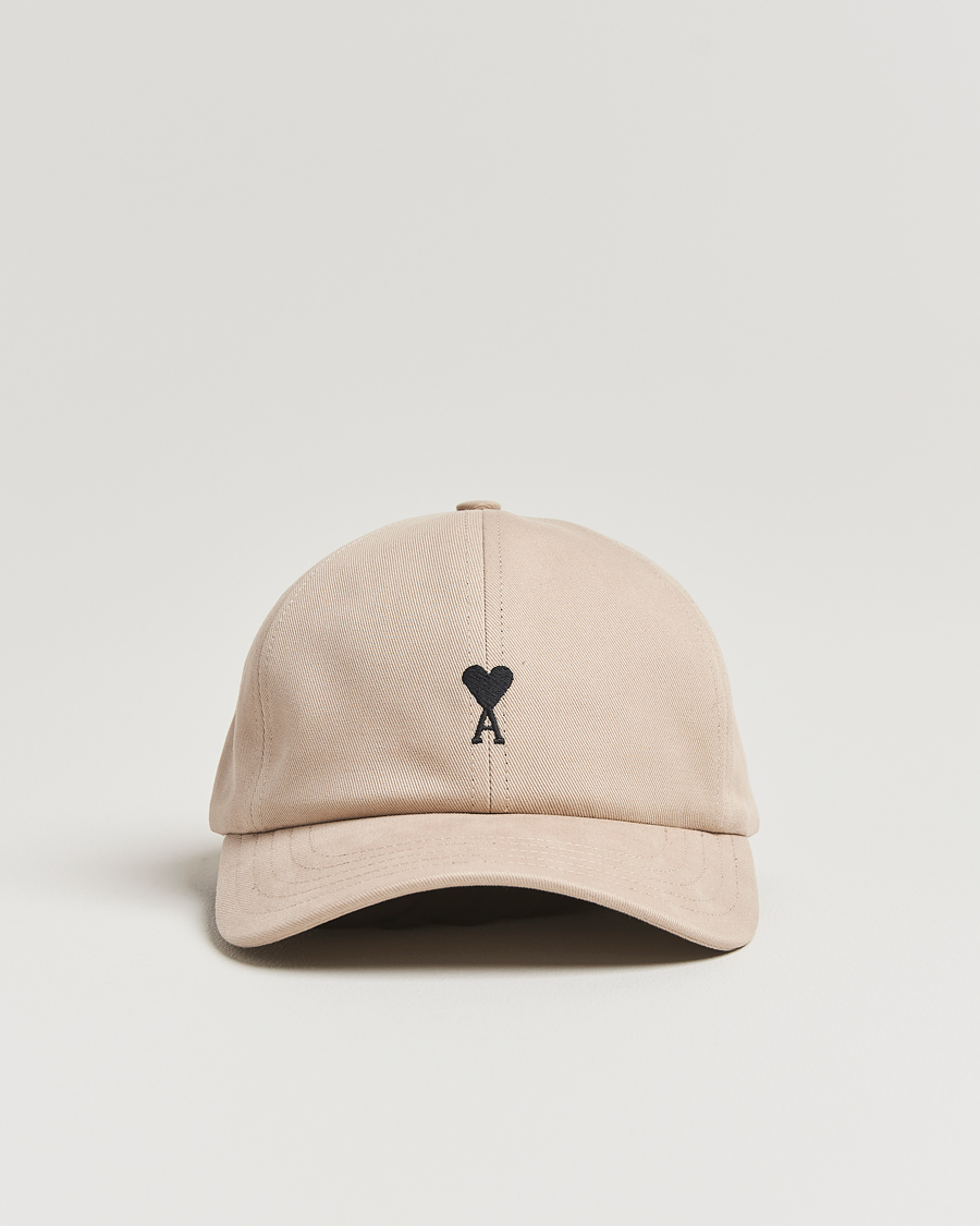 Homme | Bobs Et Casquettes | AMI | Black Heart Logo Cap Cafe Creme