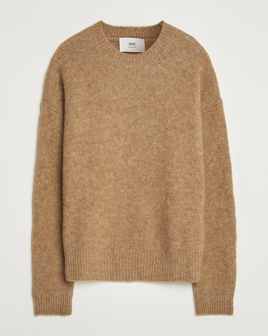 Heren | Truien | AMI | Signature Alpaca Knitted Sweater Camel
