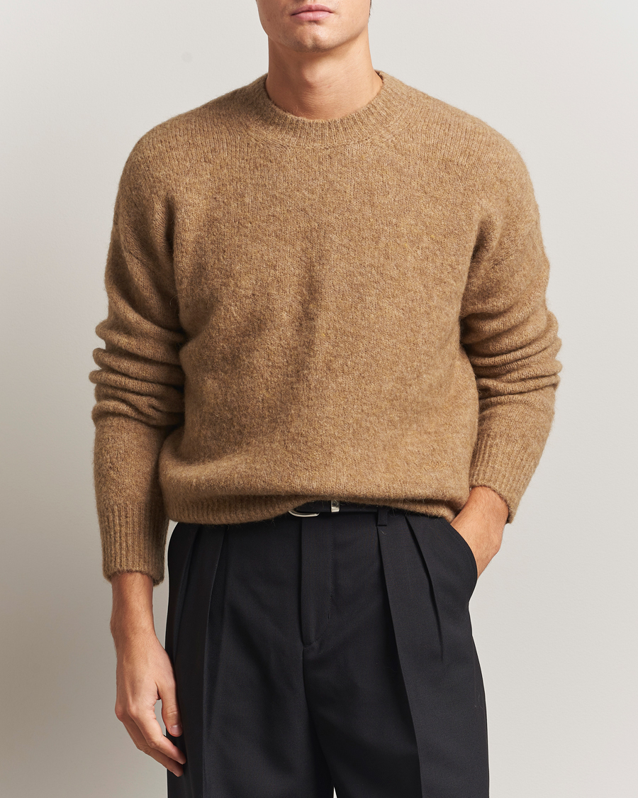 Heren | Truien | AMI | Signature Alpaca Knitted Sweater Camel