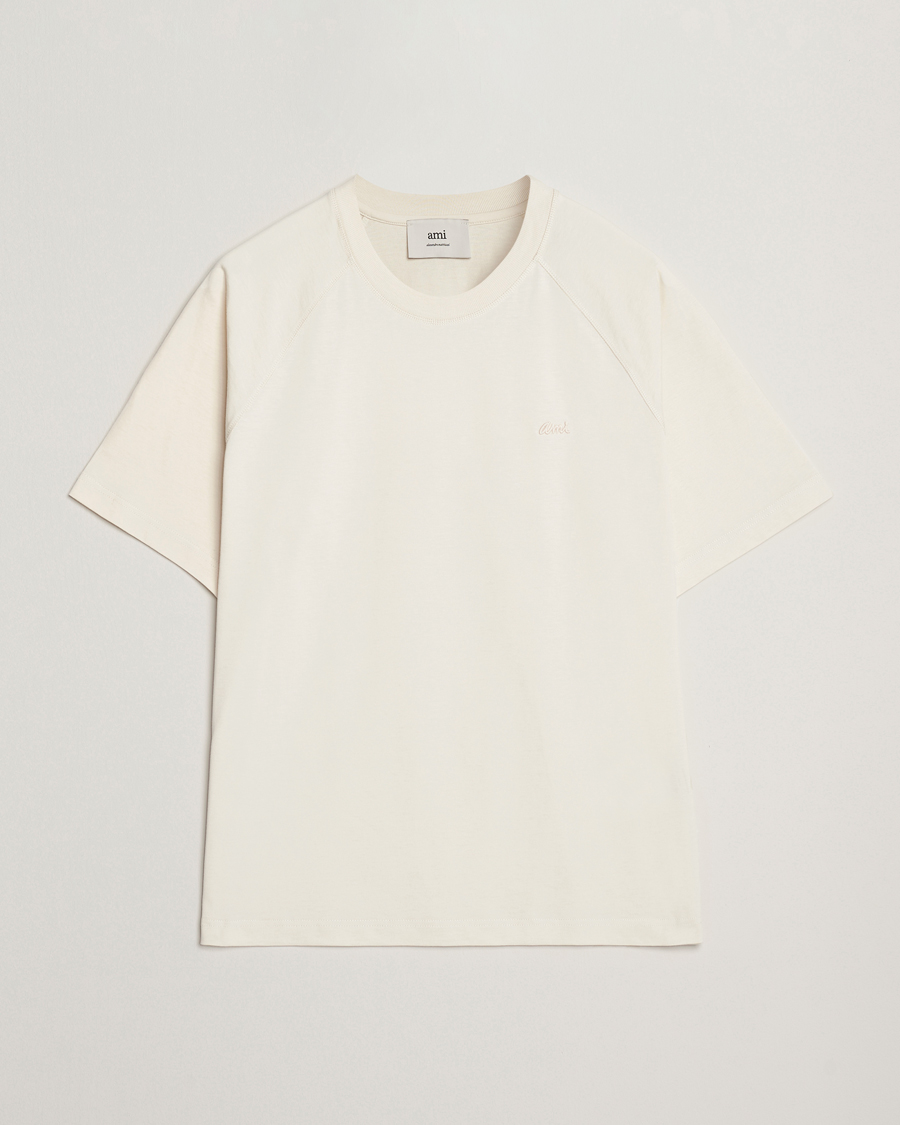 Homme | T-shirts | AMI | Signature Logo T-Shirt Ivory