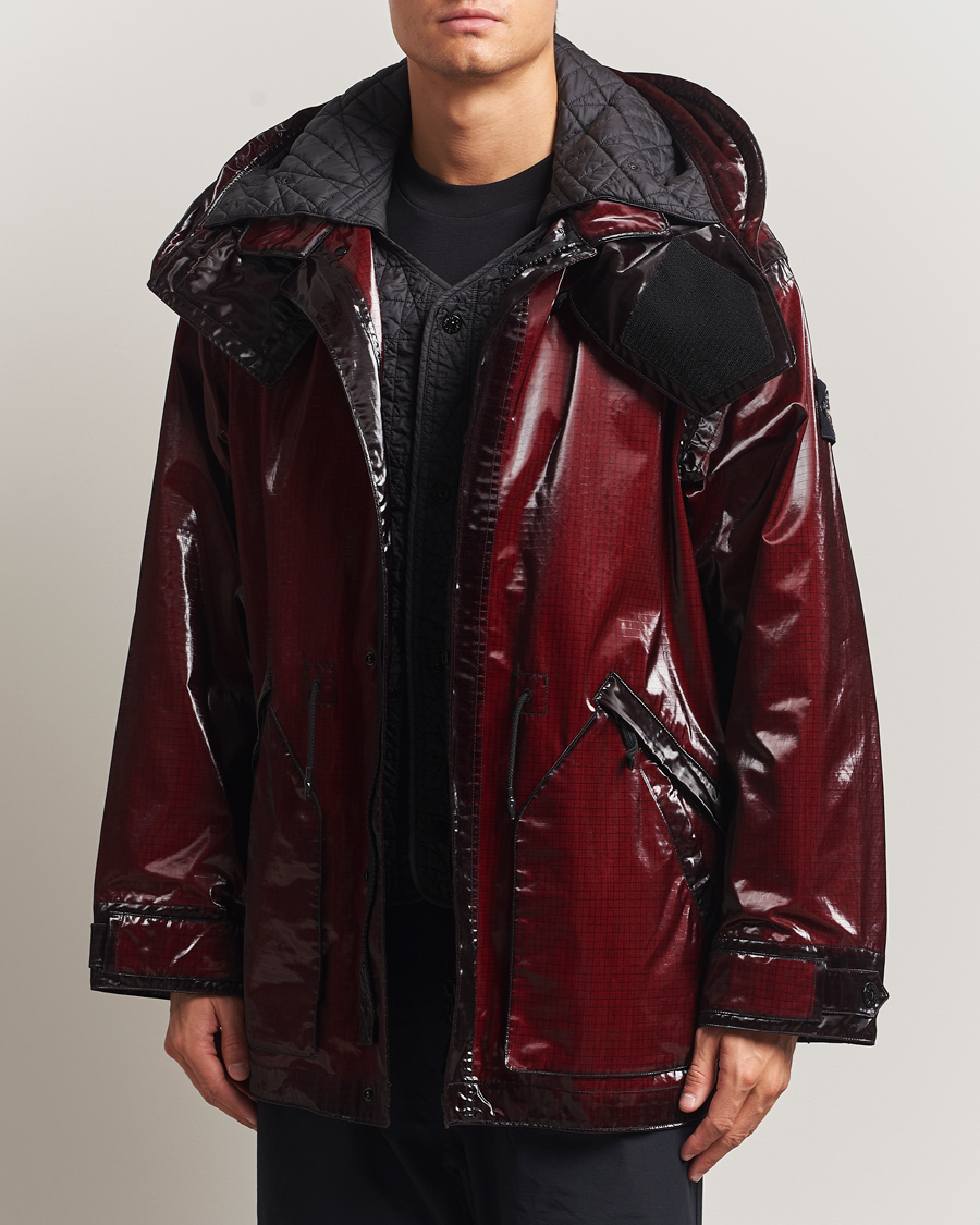 Homme | Manteaux Et Vestes | Stone Island | Short Ripstop Detachable Inner Parka Burgundy