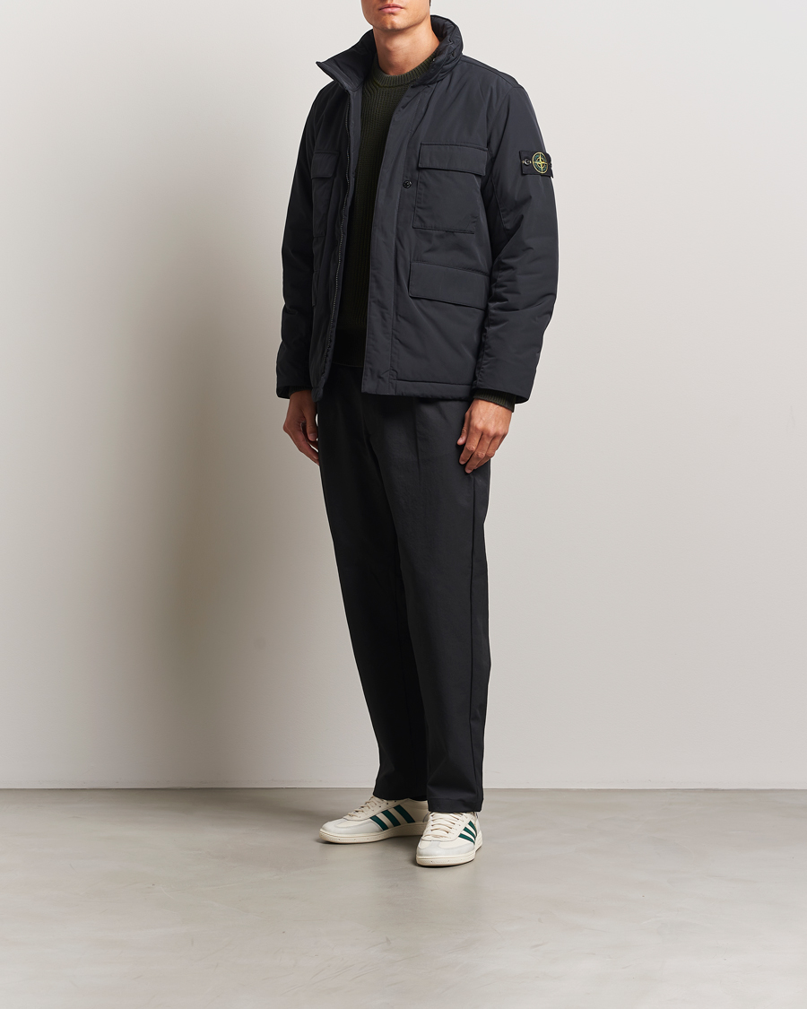 Homme | Manteaux Et Vestes | Stone Island | Micro Twill Padded Field Jacket Black