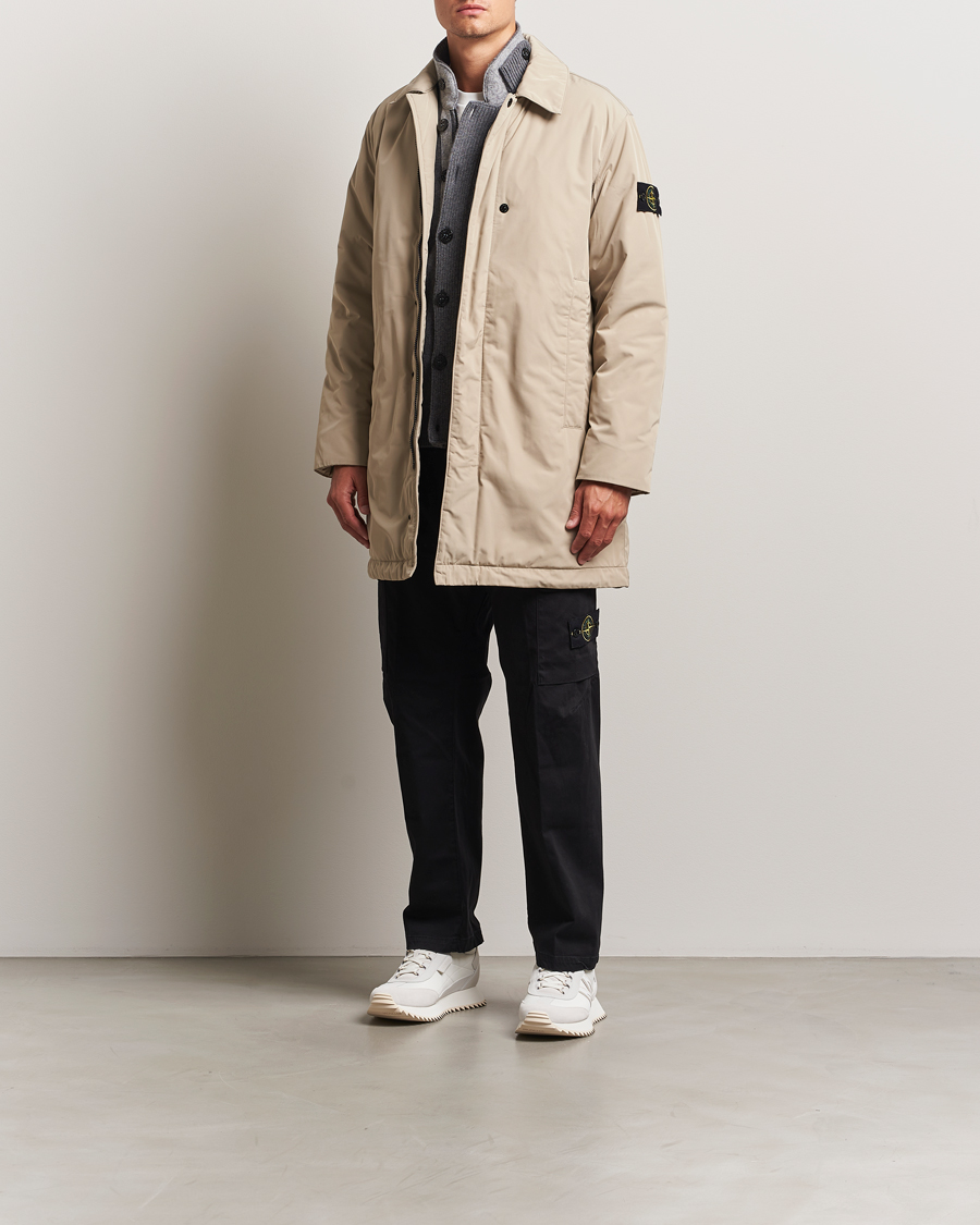 Homme | Manteaux Et Vestes | Stone Island | Micro Twill Primaloft Padded Coat Beige