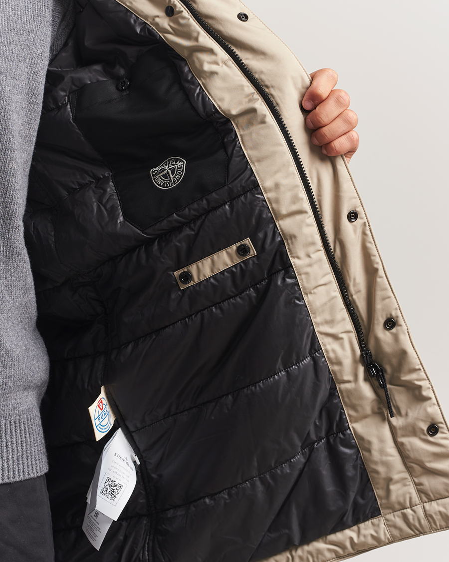 Homme | Manteaux Et Vestes | Stone Island | Micro Twill Primaloft Padded Coat Beige