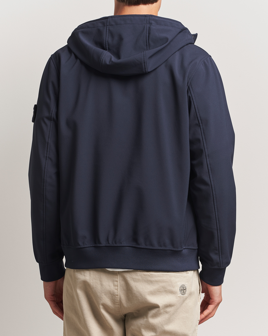 Homme | Manteaux Et Vestes | Stone Island | Soft Shell Re-Dyed Lined Hood Jacket Navy