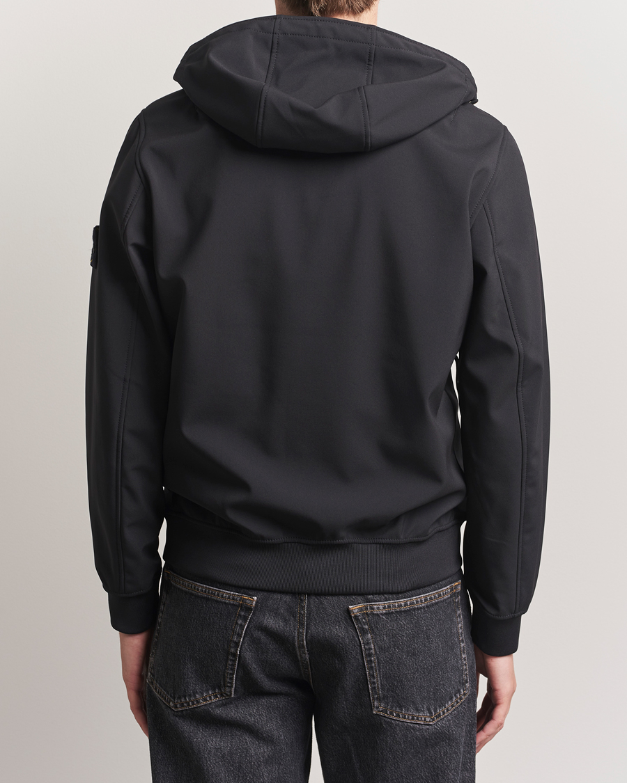 Heren | Jassen | Stone Island | Soft Shell Re-Dyed Lined Hood Jacket Black