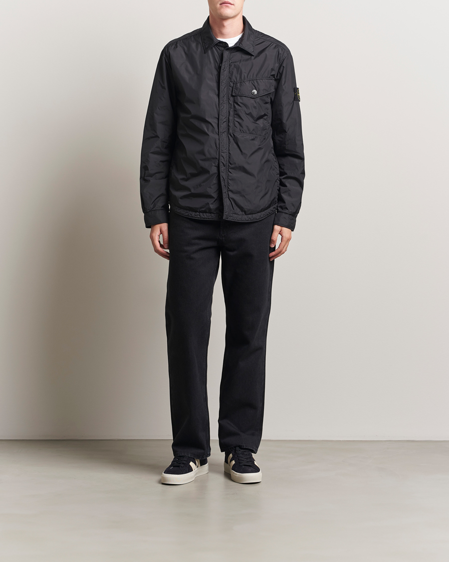 Homme | Manteaux Et Vestes | Stone Island | Crinkle Reps Padded Shirt Jacket Black