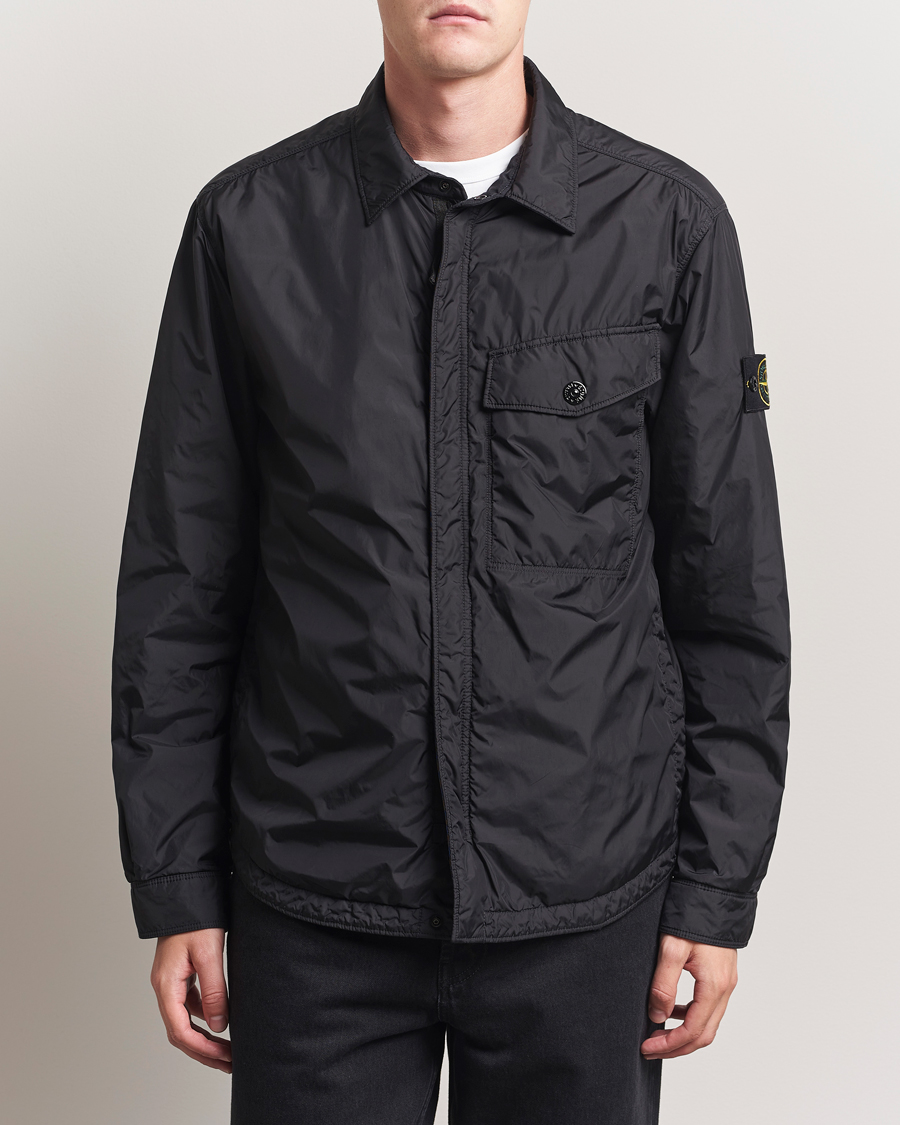 Homme | Manteaux Et Vestes | Stone Island | Crinkle Reps Padded Shirt Jacket Black