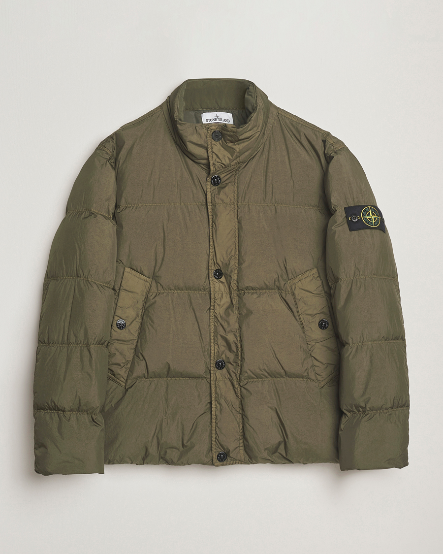 Heren | Jassen | Stone Island | Crinkle Reps Down Jacket Military Green
