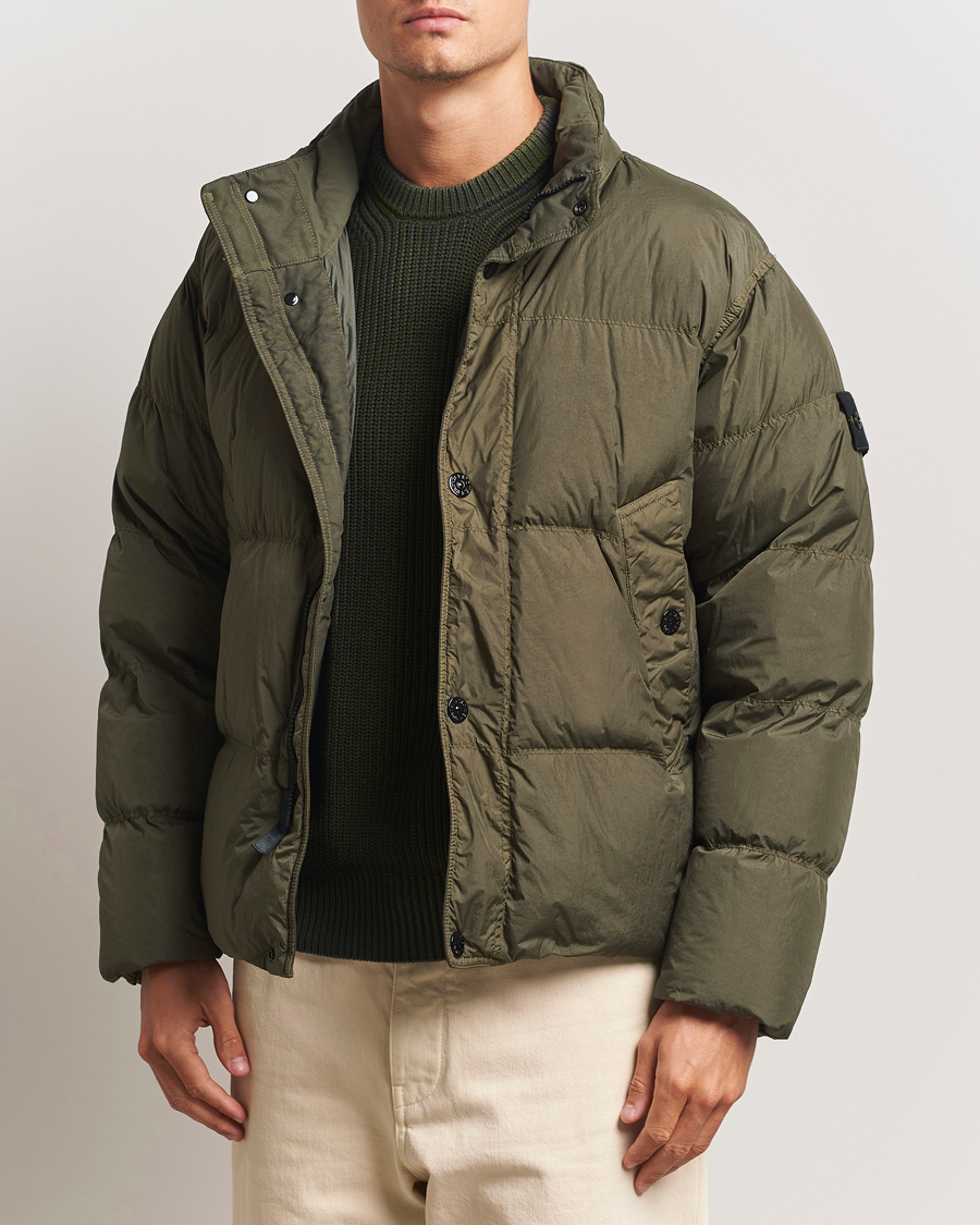 Heren | Jassen | Stone Island | Crinkle Reps Down Jacket Military Green