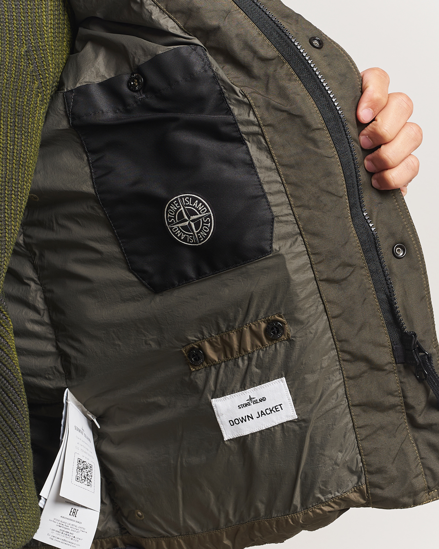Heren | Jassen | Stone Island | Crinkle Reps Down Jacket Military Green