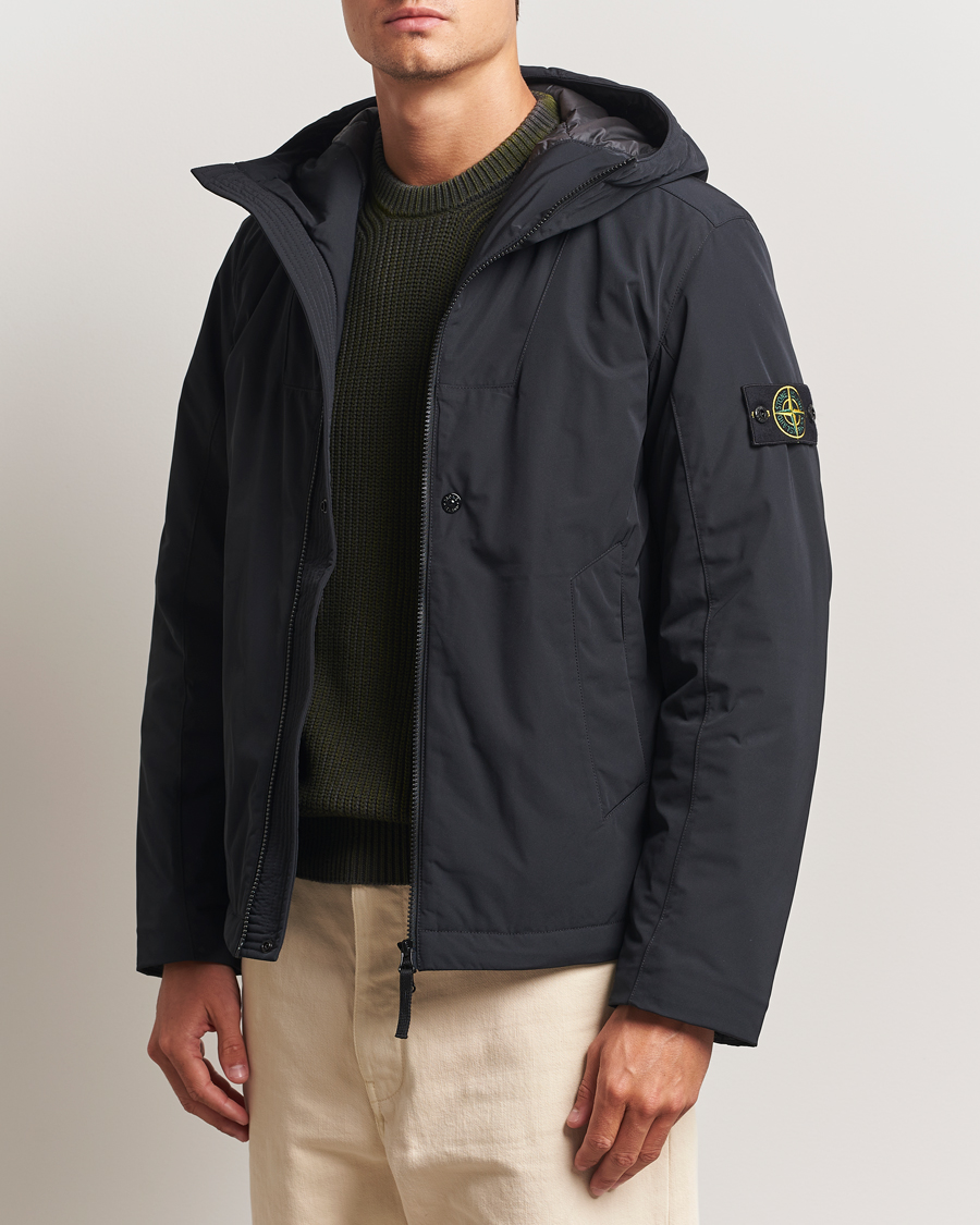Homme | Manteaux Et Vestes | Stone Island | Micro Twill Primaloft Padded Hood Jacket Black