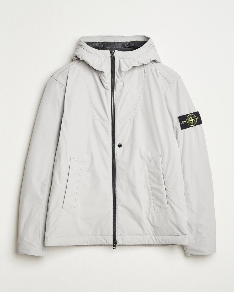 Homme | Manteaux Et Vestes | Stone Island | Micro Twill Primaloft Padded Hood Jacket Pearl Grey
