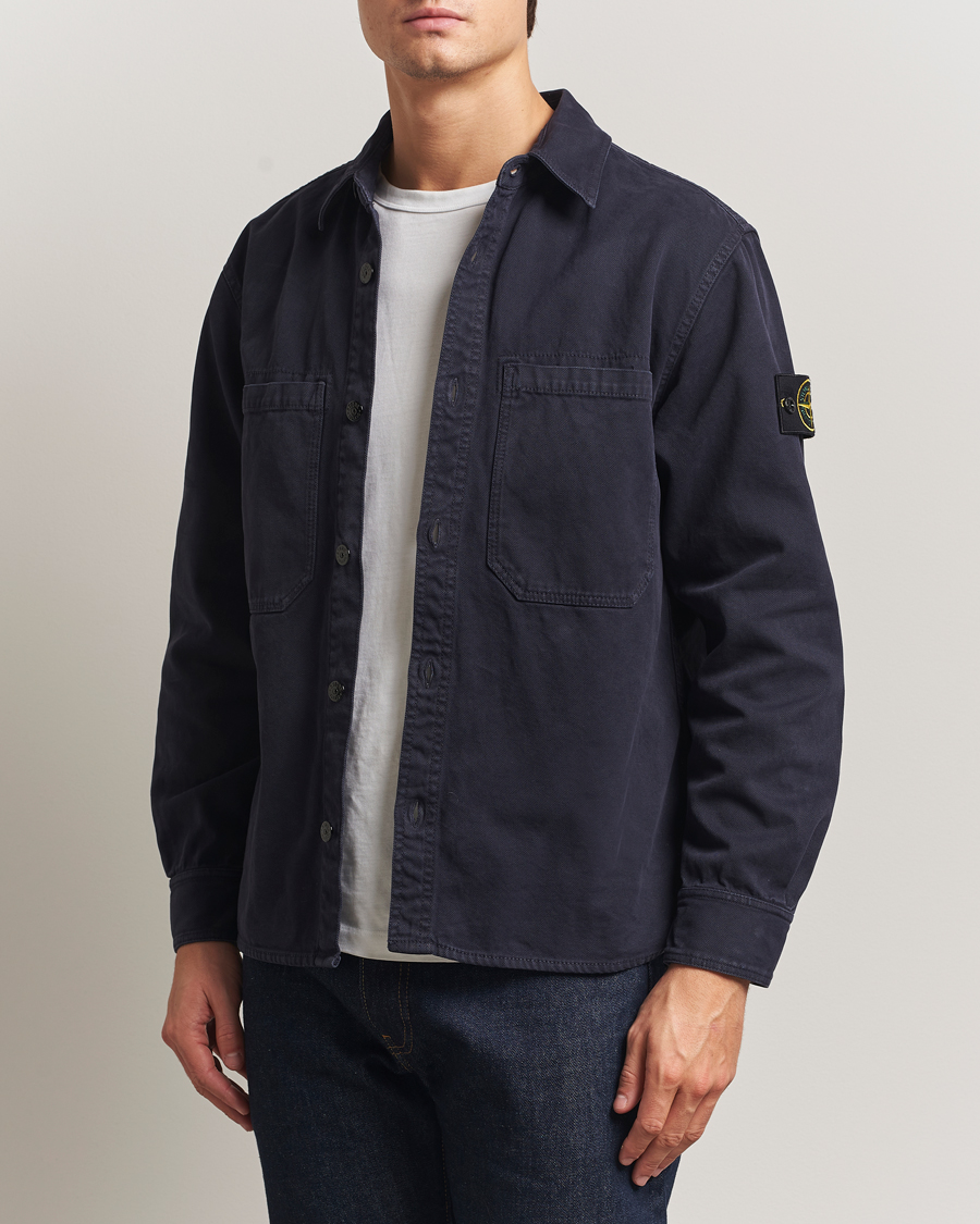Homme | Chemises | Stone Island | Organic Panama Cotton Overshirt Ink