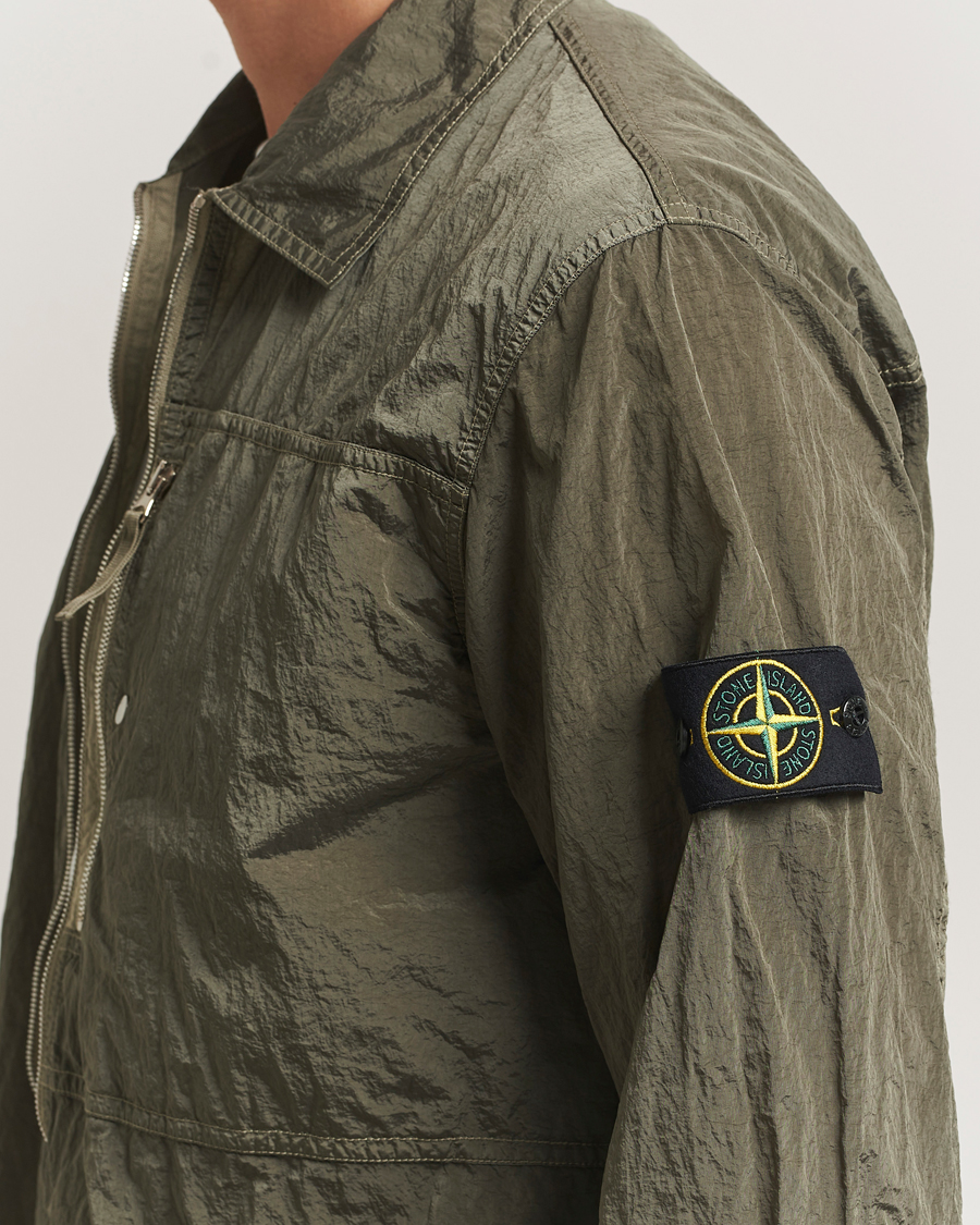 Heren | Overhemden | Stone Island | Nylon Metal Zip Overshirt Military Green
