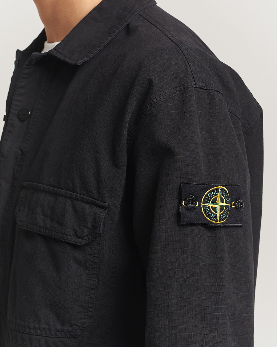 Heren | Overhemden | Stone Island | Organic Cotton Ripstop Overshirt Black