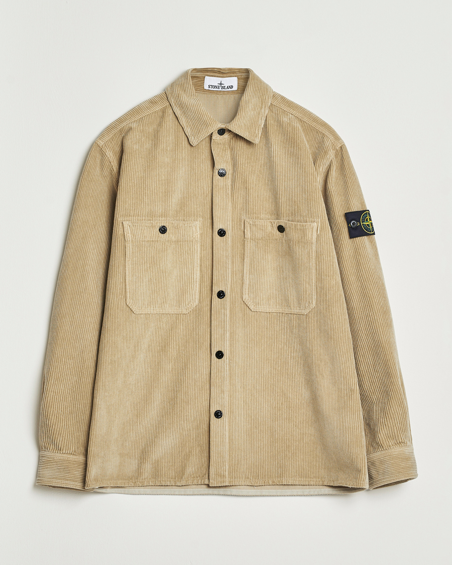Homme | Chemises | Stone Island | Organic Cotton Cord Overshirt Beige