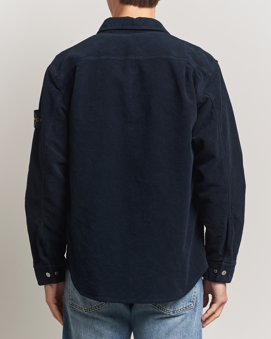 Homme | Chemises | Stone Island | Cotton Moleskin Overshirt Navy