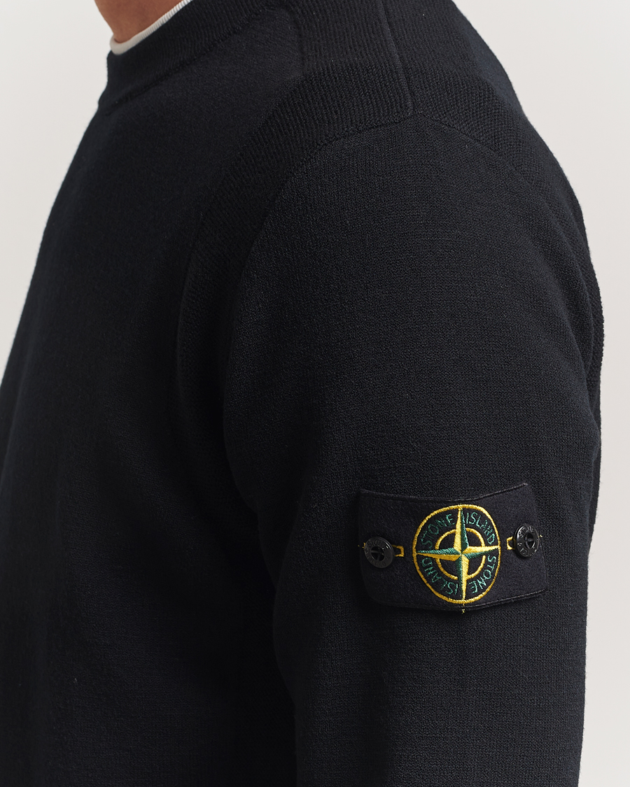 Homme | Pulls Et Tricots | Stone Island | Stretch Wool Knitted Jumper Black