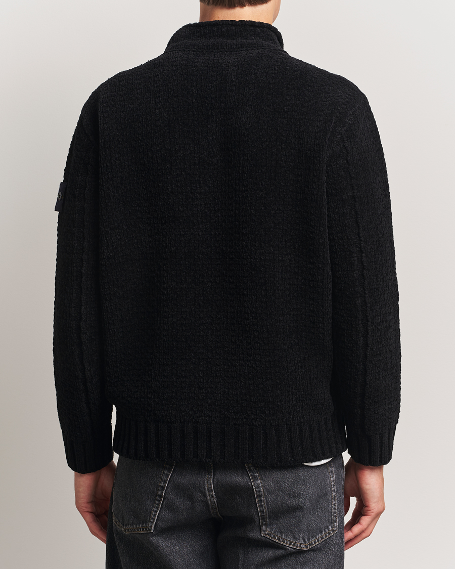 Heren | Truien | Stone Island | Cotton Chenille Knitted Mock Neck Black
