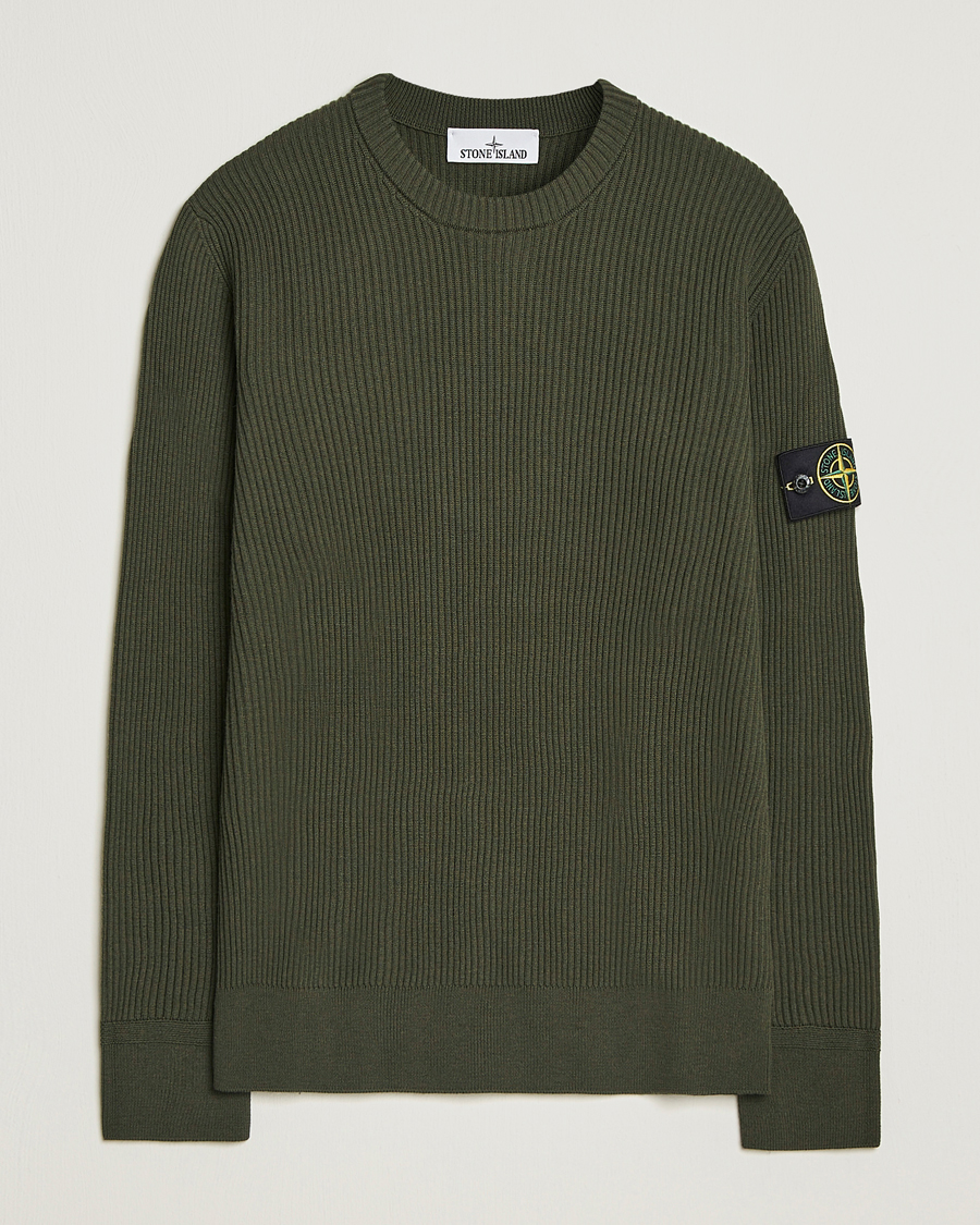 Heren | Truien | Stone Island | Full Rib Crewneck Military Green