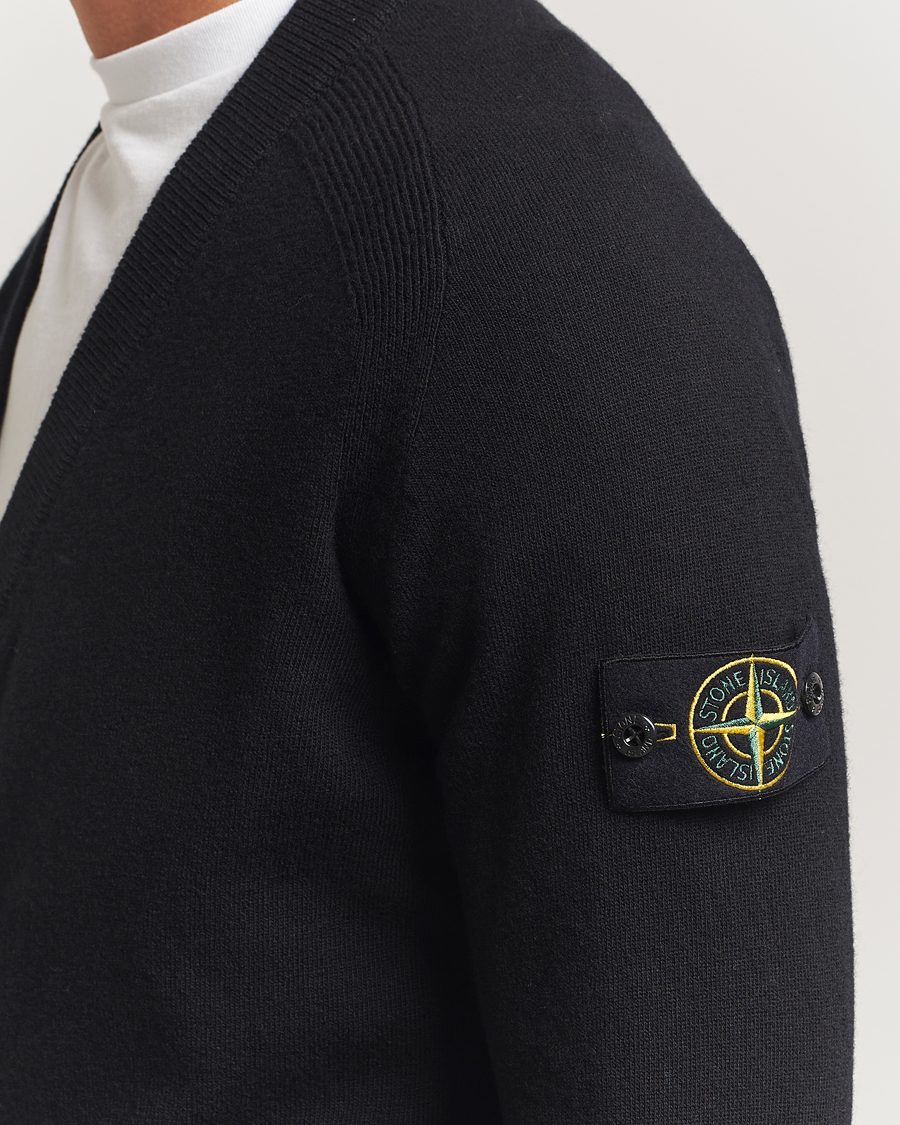 Heren | Truien | Stone Island | Knitted Geelong Wool Cardigan Black