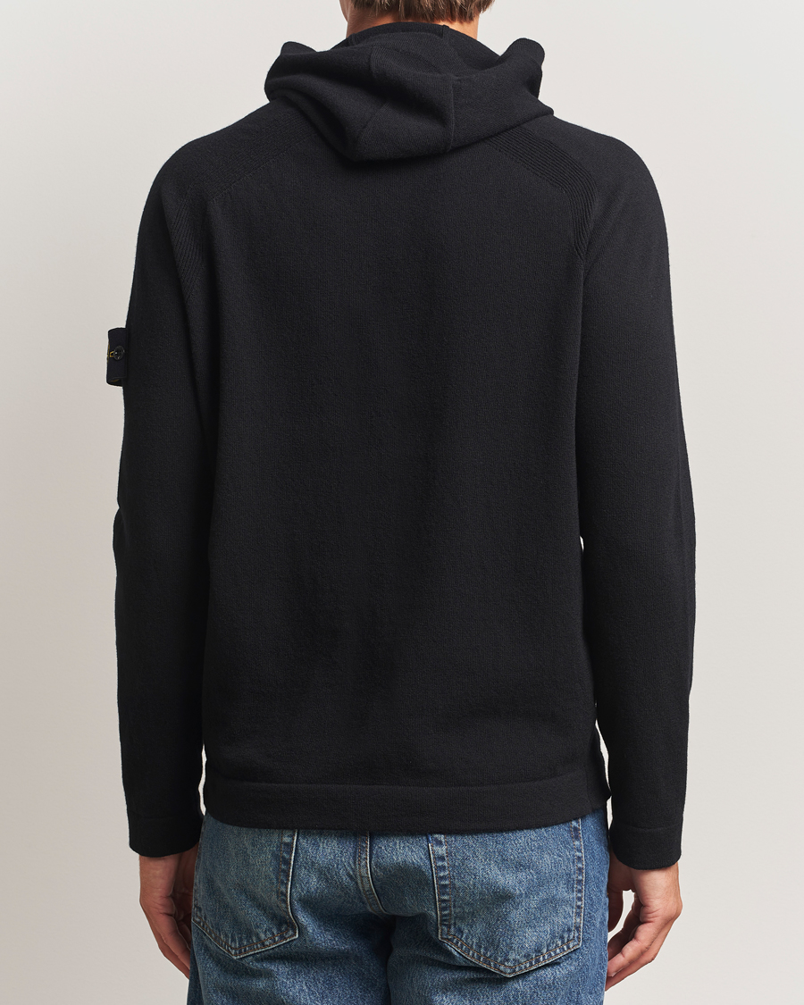 Heren | Truien | Stone Island | Knitted Geelong Wool Hood Black