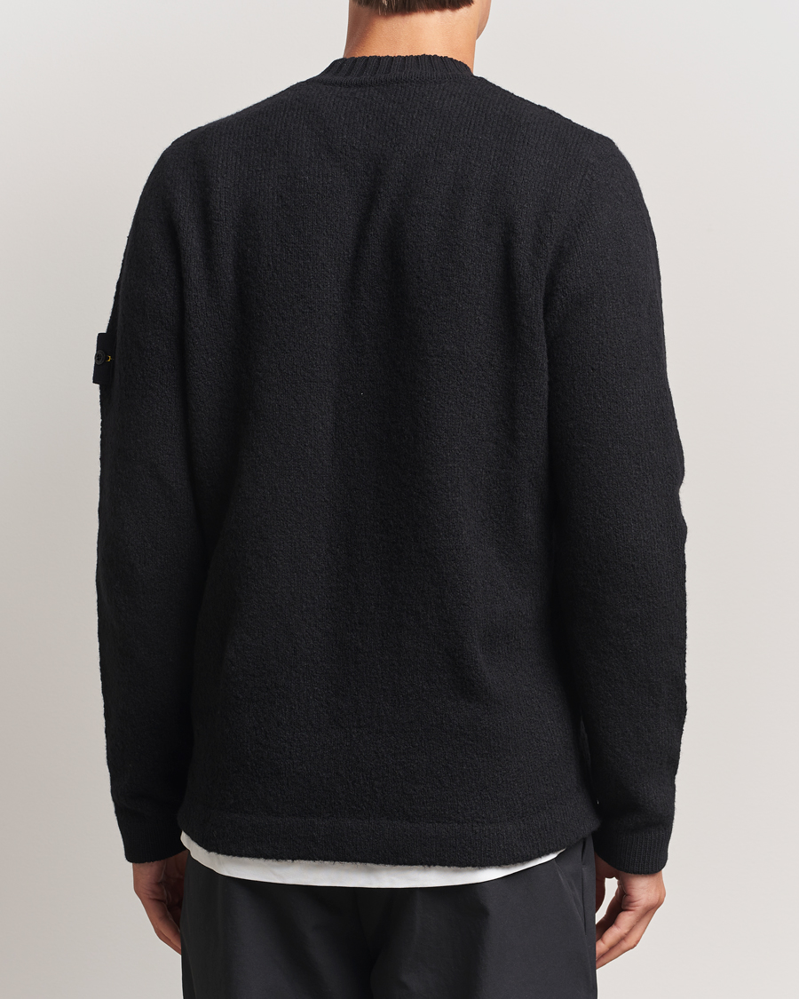 Heren | Truien | Stone Island | Brushed Knitted Wool Crew Neck Black