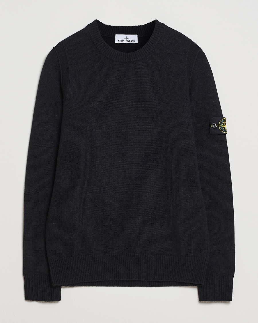 Heren | Truien | Stone Island | Knitted Lambswool Crew Neck Black