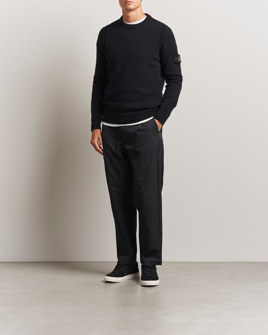 Heren | Truien | Stone Island | Knitted Lambswool Crew Neck Black