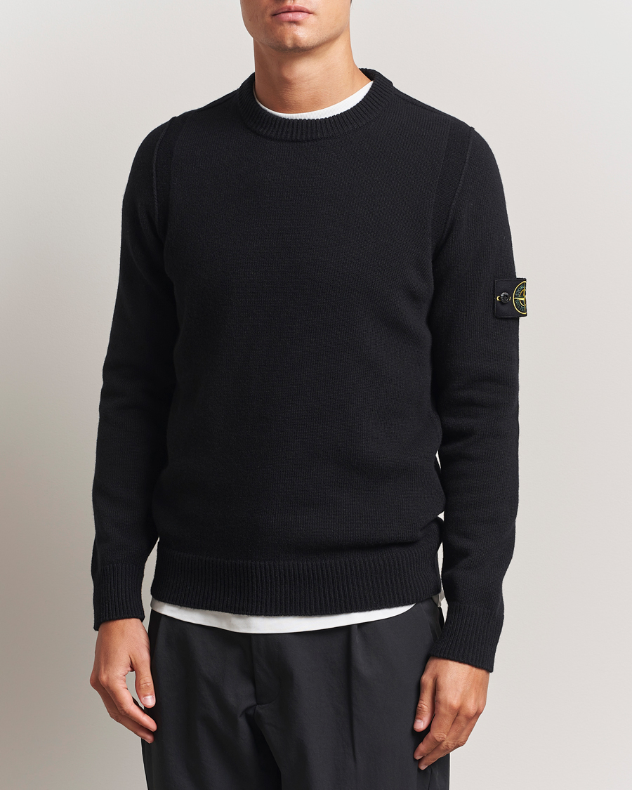 Heren | Truien | Stone Island | Knitted Lambswool Crew Neck Black