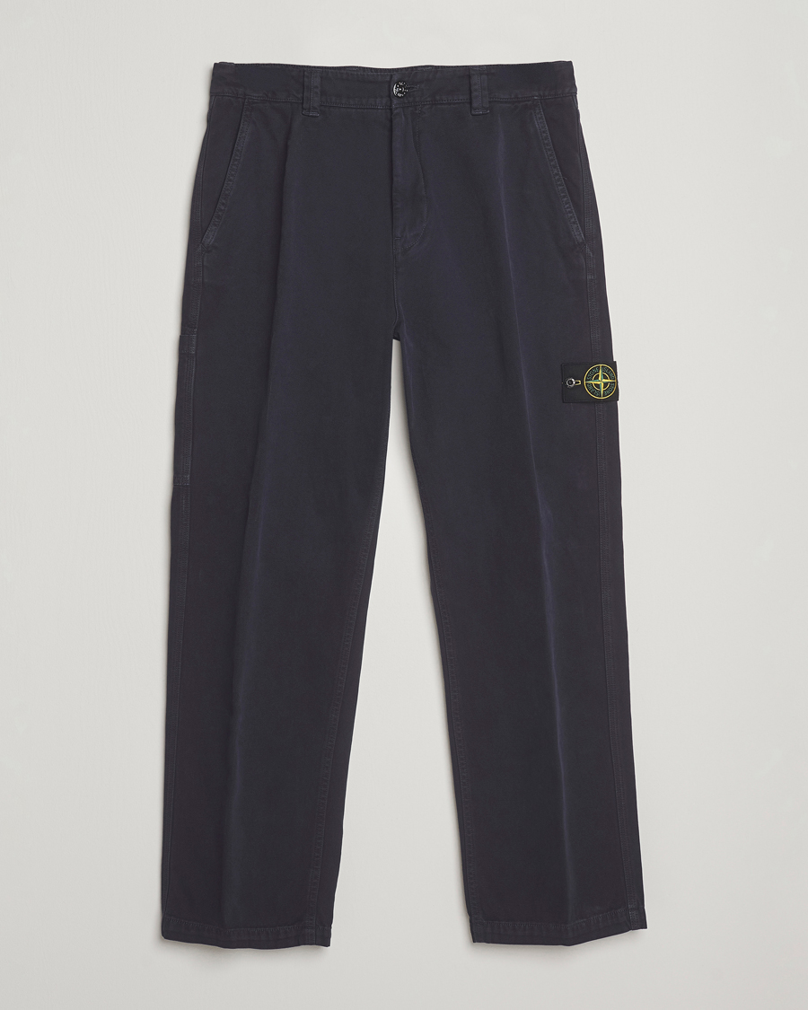 Homme | Pantalons | Stone Island | Panama Cotton Old Effect Trousers Ink