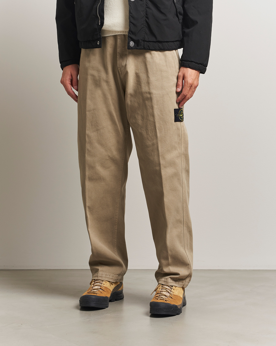Heren | Broeken | Stone Island | Panama Cotton Old Effect Trousers Desert
