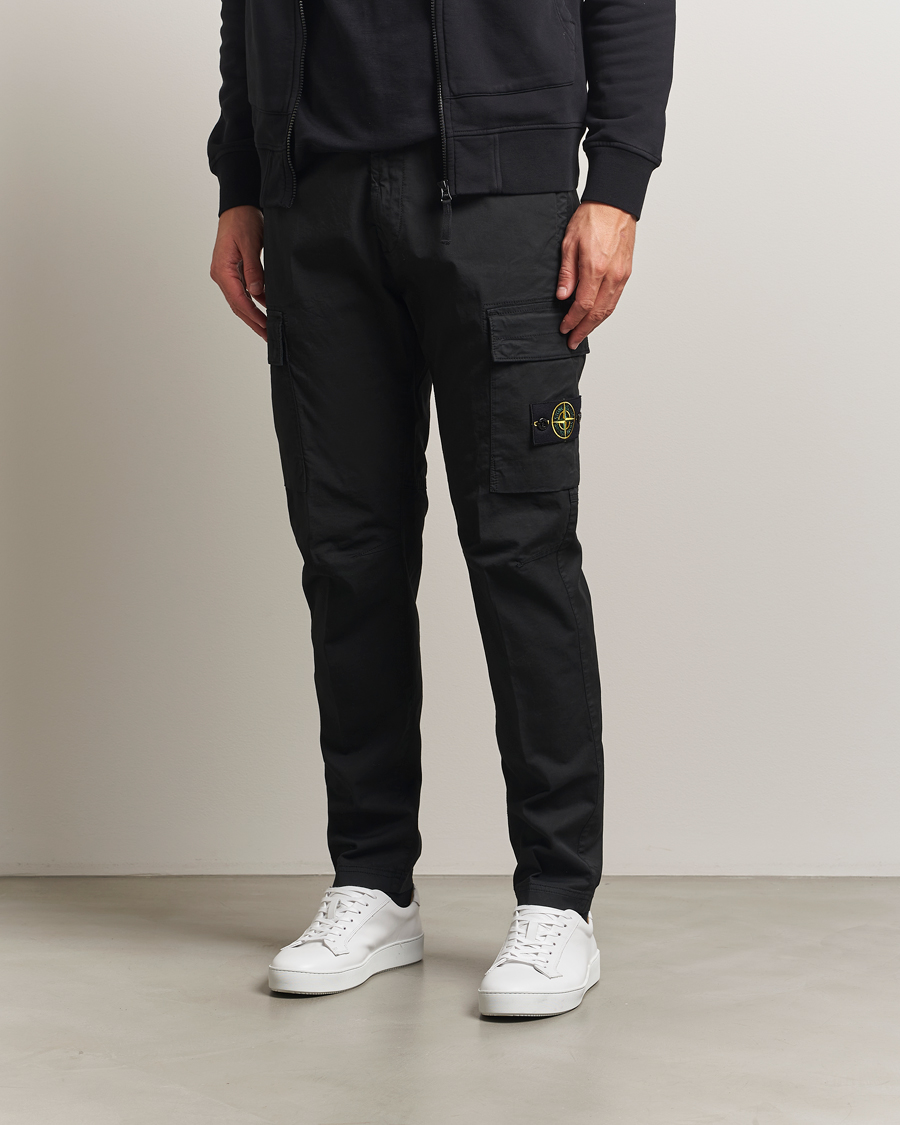 Heren | Broeken | Stone Island | Supima Cotton Stretch Cargo Trousers Black
