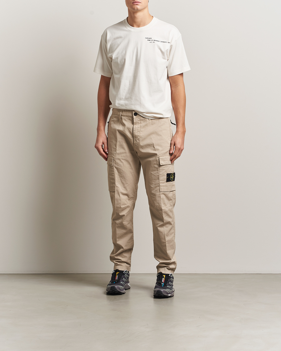 Homme | Pantalons | Stone Island | Supima Cotton Stretch Cargo Trousers Desert