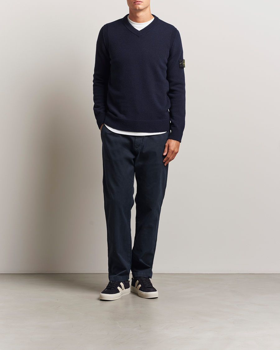 Heren | Broeken | Stone Island | Cotton Twill Stretch Chino Navy