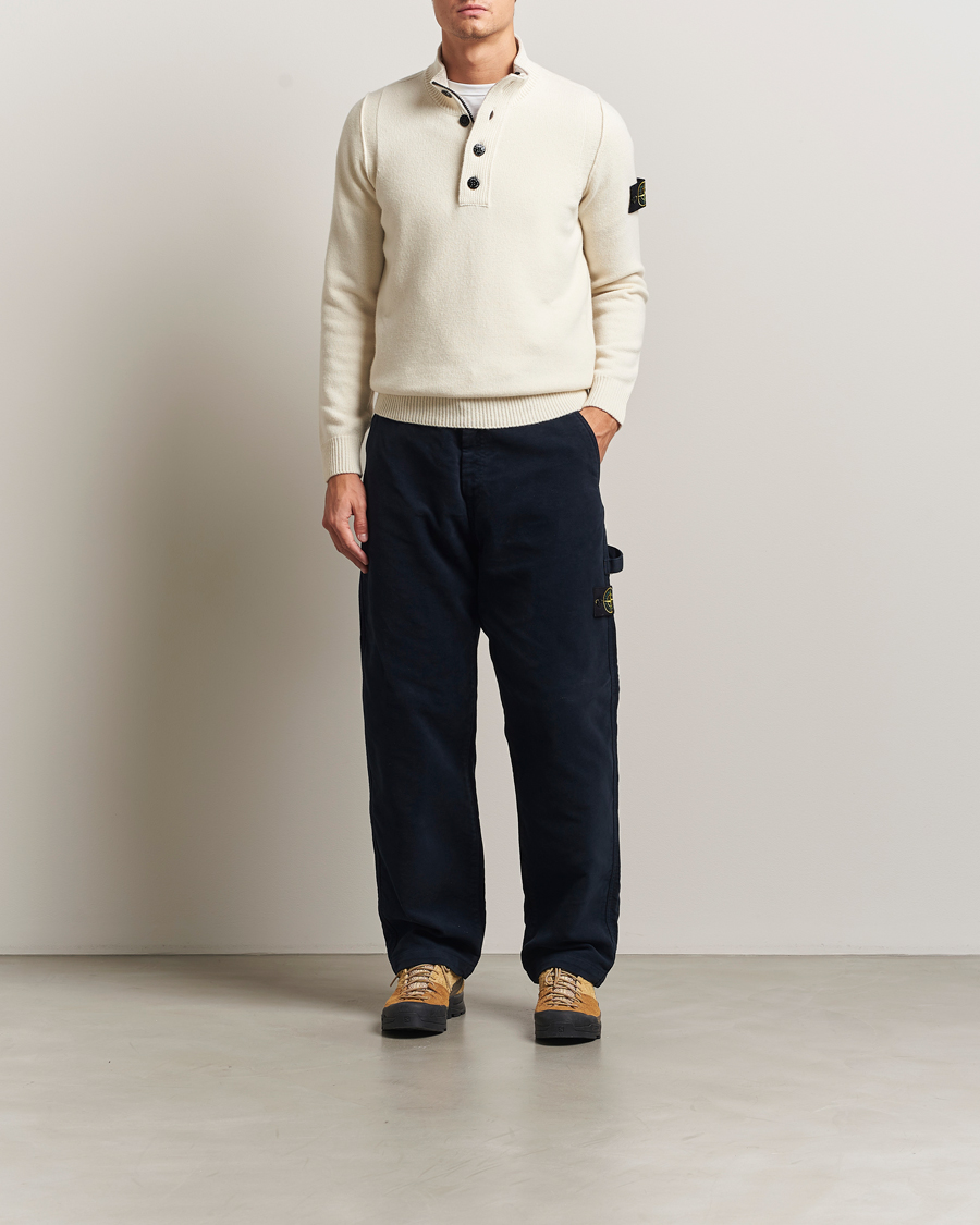 Homme | Pantalons | Stone Island | Cotton Moleskin Trousers Navy