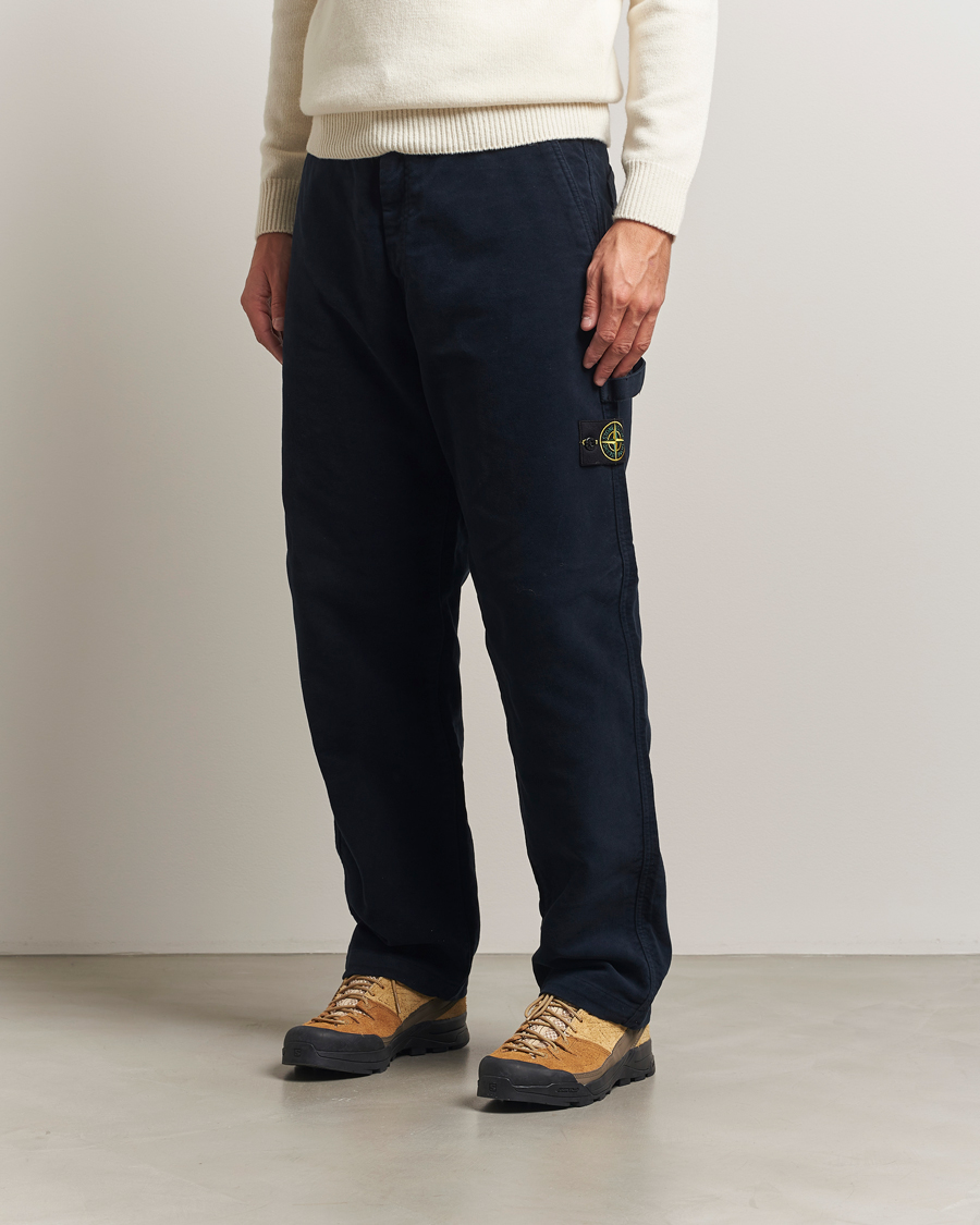 Homme | Pantalons | Stone Island | Cotton Moleskin Trousers Navy