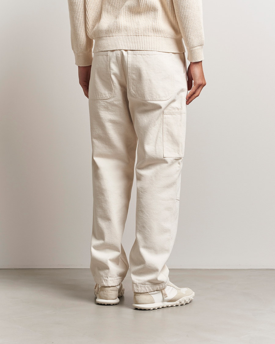 Homme | Pantalons | Stone Island | RAW Washed Cotton Gabardine Trousers Ivory