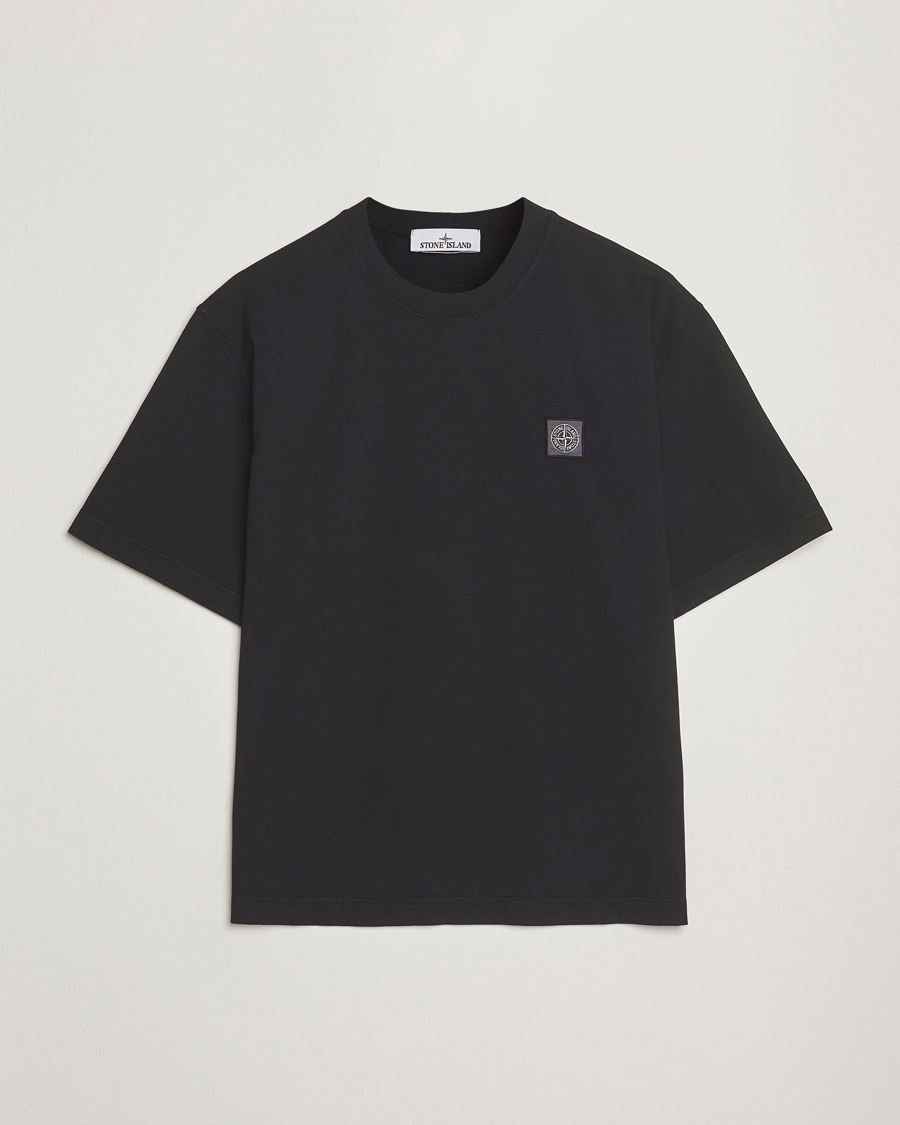 Heren | T-shirts | Stone Island | Combed Organic Cotton T-Shirt Black