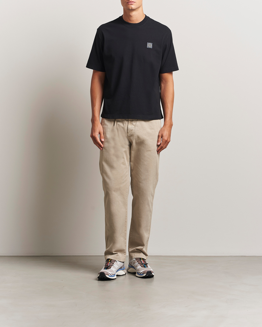 Heren | T-shirts | Stone Island | Combed Organic Cotton T-Shirt Black