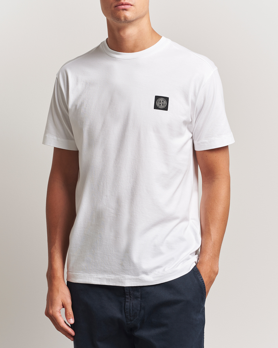 Homme | T-shirts | Stone Island | Garment Dyed Cotton Jersey T-Shirt White