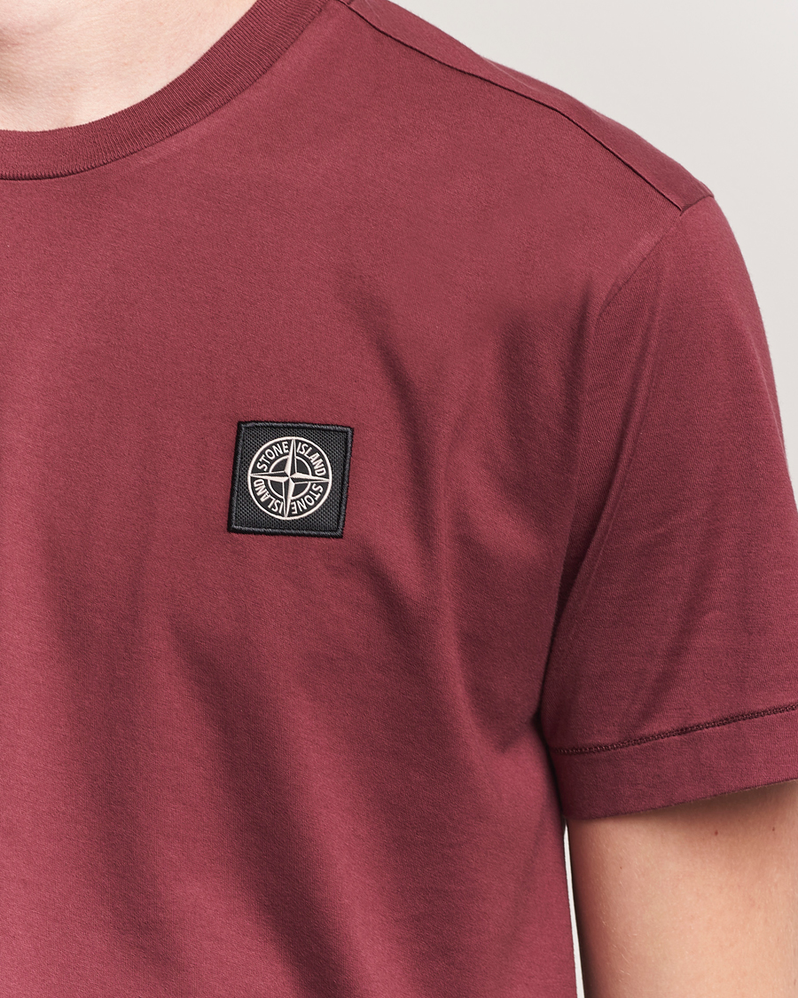 Heren | T-shirts | Stone Island | Garment Dyed Cotton Jersey T-Shirt Burgundy