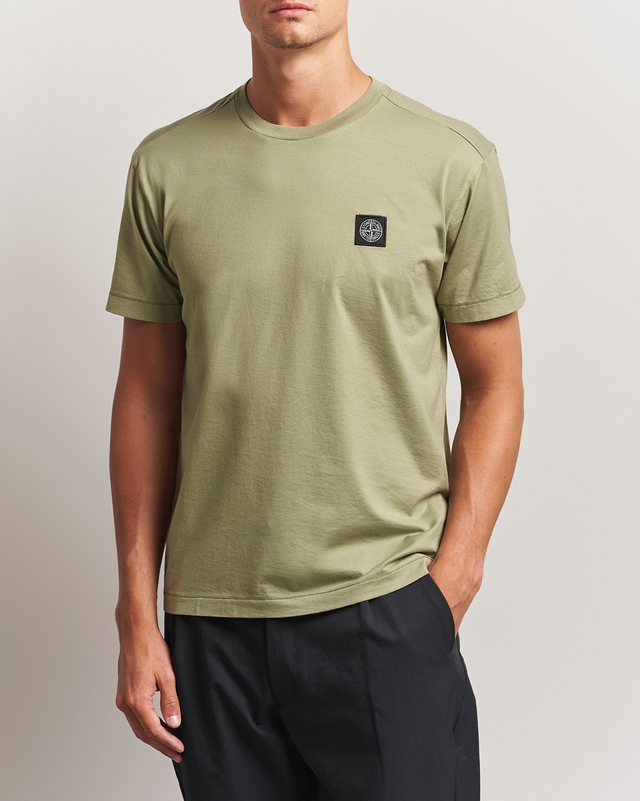 Homme | T-shirts | Stone Island | Garment Dyed Cotton Jersey T-Shirt Sage