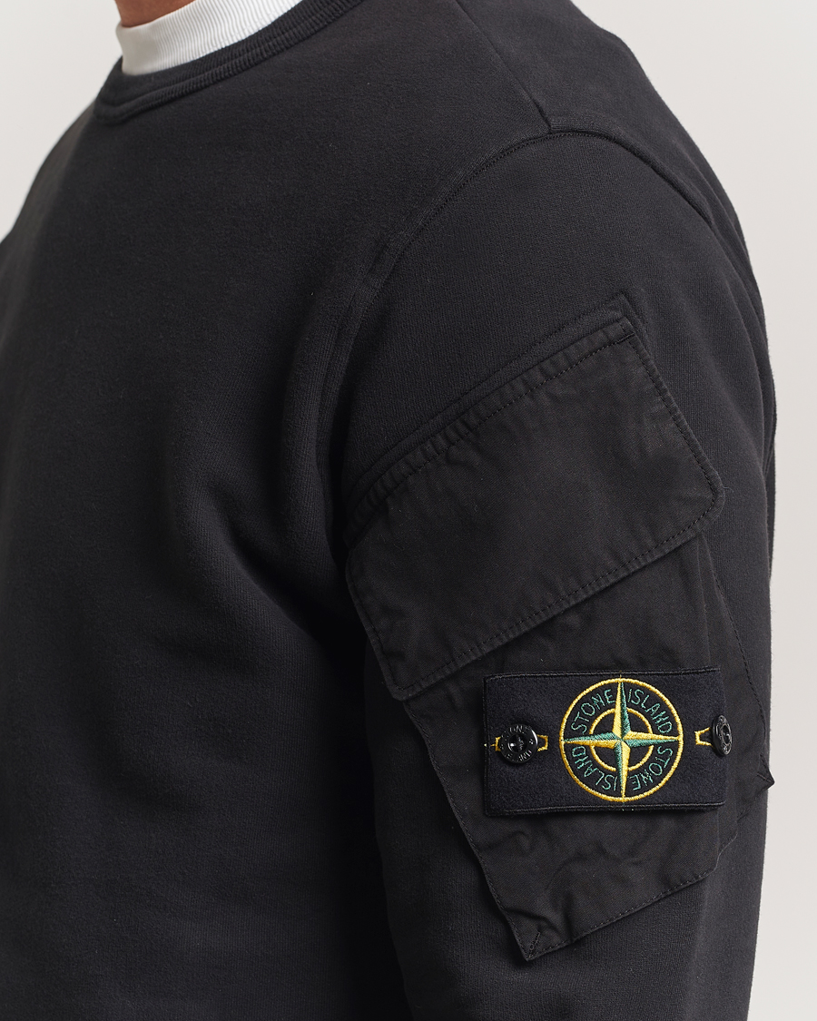 Heren | Truien | Stone Island | Organic Cotton Fleece Arm Pocket Sweatshirt Black
