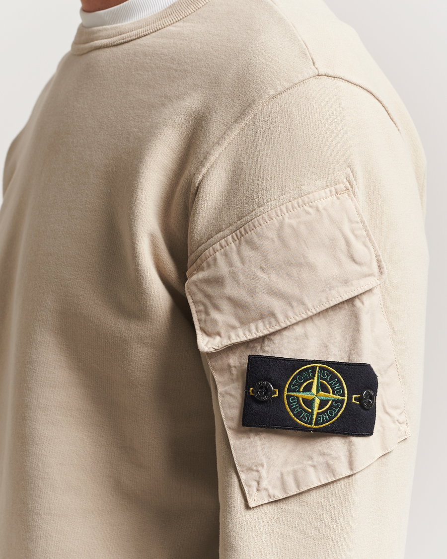 Homme | Pulls Et Tricots | Stone Island | Organic Cotton Fleece Arm Pocket Sweatshirt Desert