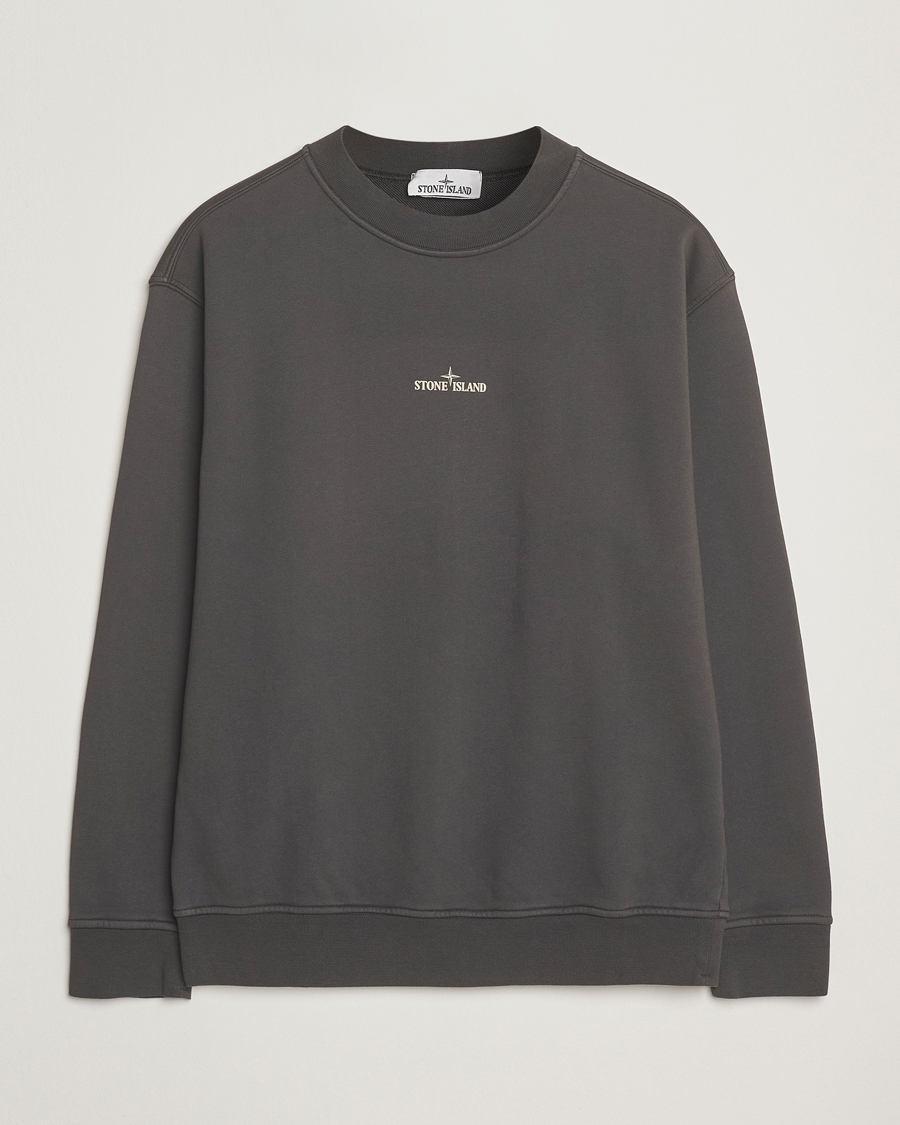 Heren | Truien | Stone Island | Cotton Fleece Backprint Sweatshirt Lead Grey