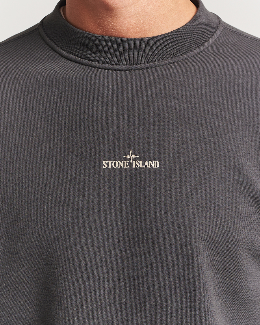 Heren | Truien | Stone Island | Cotton Fleece Backprint Sweatshirt Lead Grey