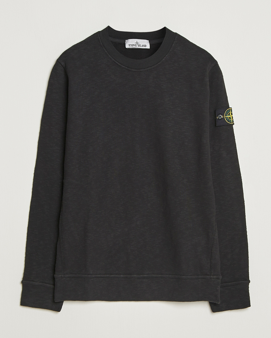 Heren | Truien | Stone Island | Vanisé Brushed Heavy Cotton Sweatshirt Black