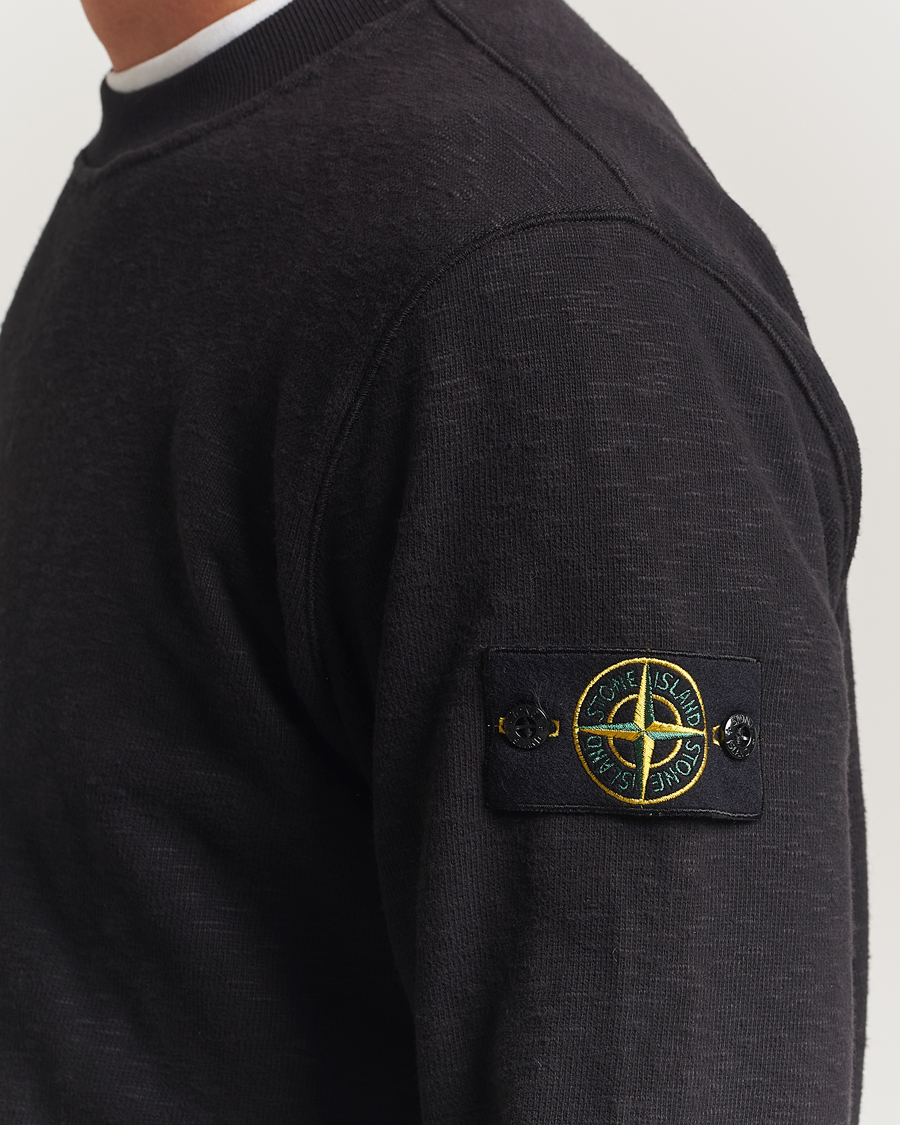 Heren | Truien | Stone Island | Vanisé Brushed Heavy Cotton Sweatshirt Black